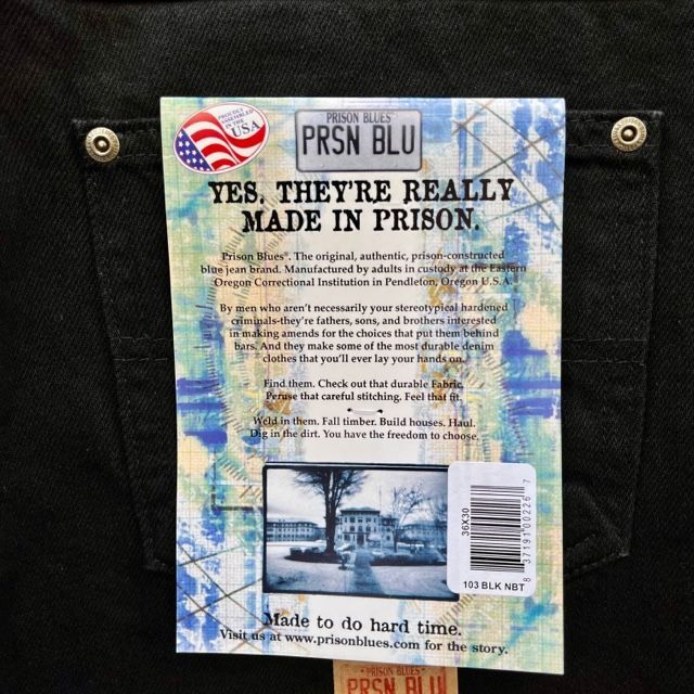 【製品割引】PRISON BLUES WORK JEAN BLACK パンツ